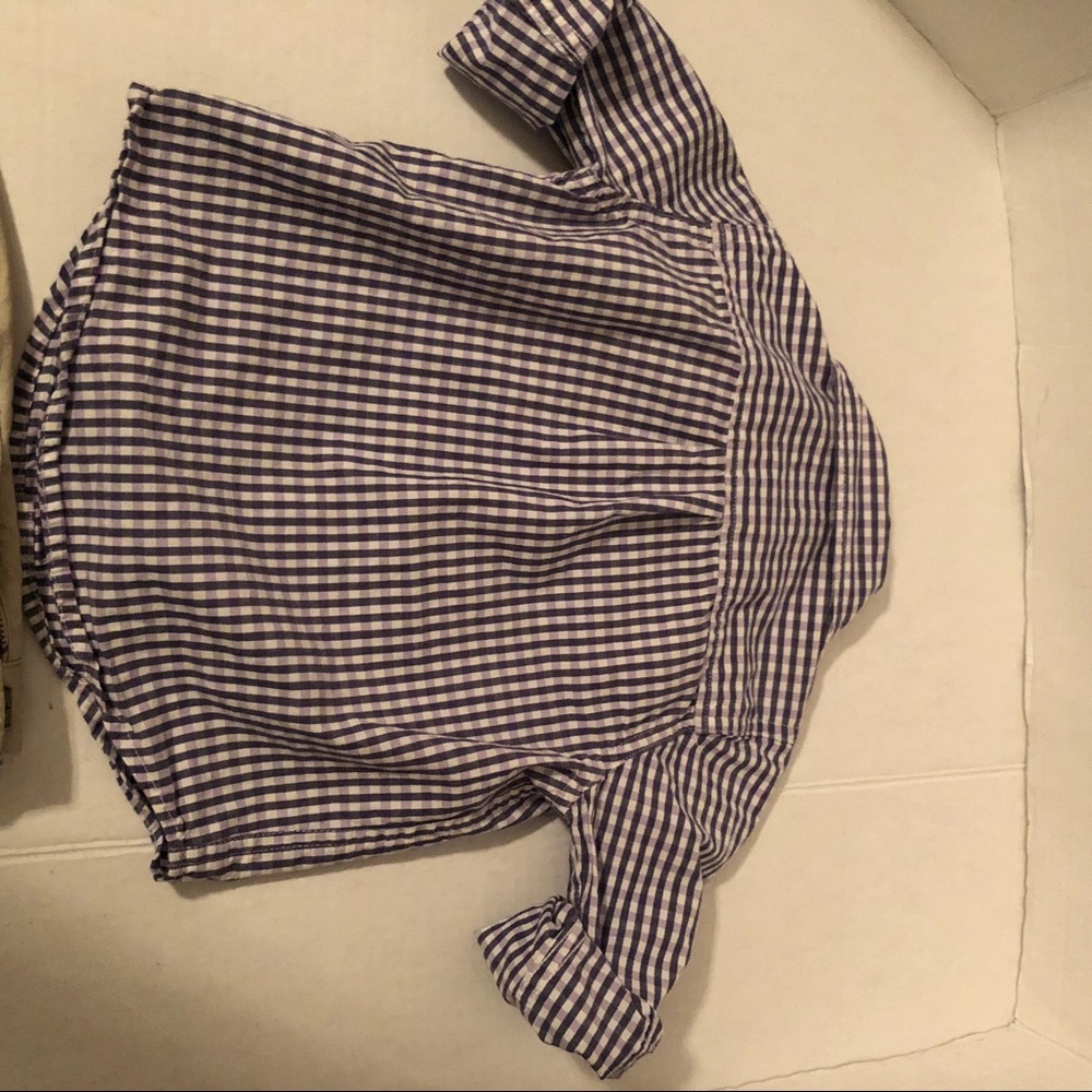 Baby gap matching outfit purple button up & khakis - Picture 4 of 8